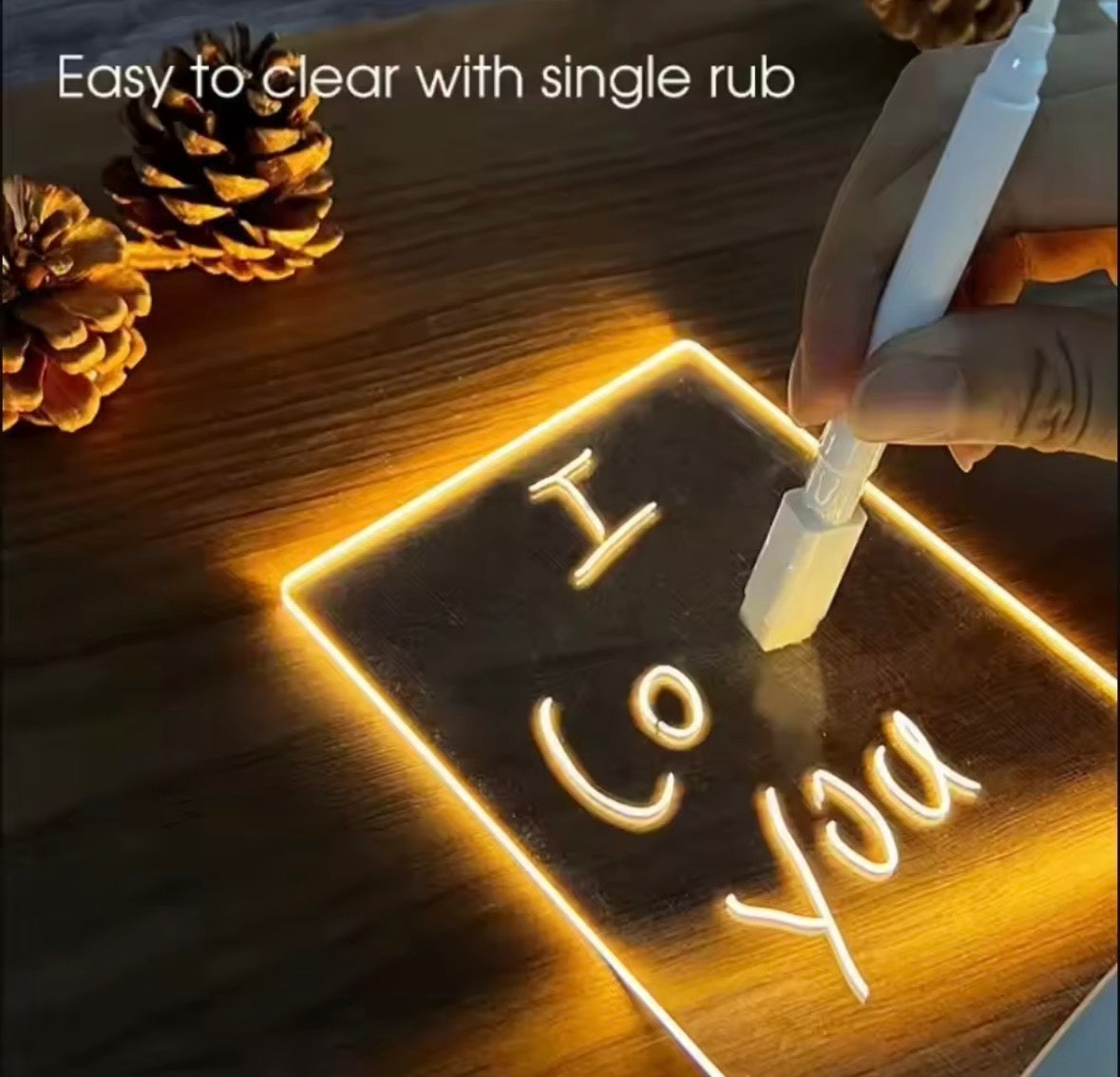 Voltify LED Message Note Board
Voltify Illuminated LED Note Board | Write-On Glowing Memo Sign with Markers – Perfect for Home, Desk & Decor
Light up your messages, reminders or art! ✨ Bright glowin