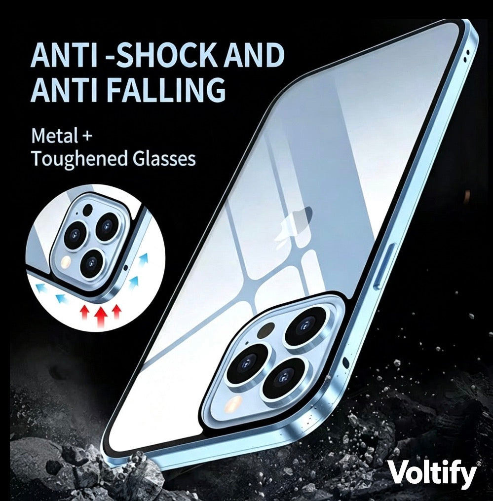 Voltify Magnetic Double-Sided Privacy Phone Case
Voltify Magnetic Privacy Case for iPhone | 360° Full Protection – Anti-Peep Tempered Glass + Metal Frame
✅
Total security, total style ✨. 360° all-roun