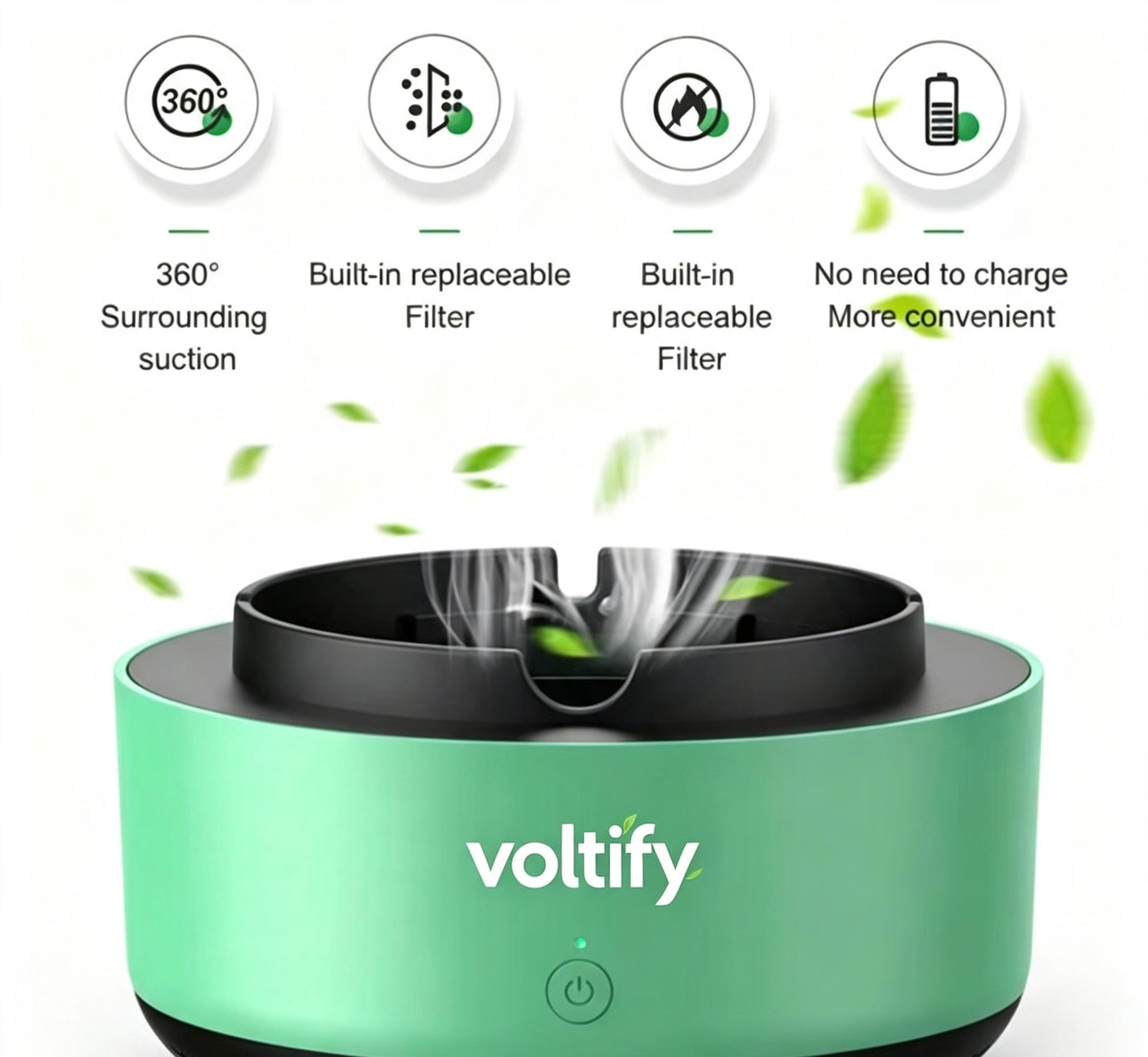 2-in-1 Smokeless Ashtray with Air Purifier