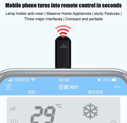 Voltify USB-C Smart IR Remote Control Blaster
Product Title

Voltify Smart IR Remote Blaster | Universal Infrared Adapter – USB-C for iPhone 15/16 & Android


Turn your phone into a universal remote! 📲 Control your
